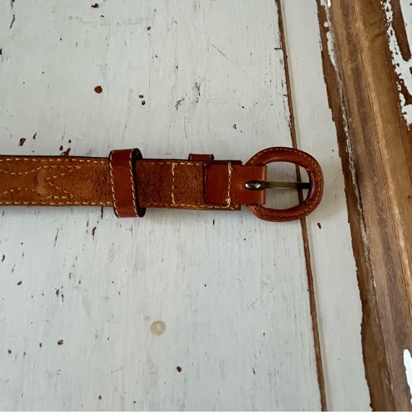 Vintage Jordache Brown Leather Belt Size 36 - Picture 3 of 12